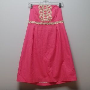 LILLY PULITZER | PINK STRAPLESS DRESS, SIZE 10